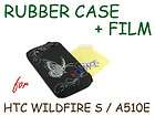   Rubber Cover Hard Case+LCD Film for HTC Wildfire S A510e ZVBC746