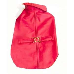   Crimson Red Size 16 Water Resistant Dog Raincoat