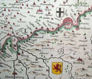 1633 Hondius NORDRHEIN WESTFALEN Köln Düsseldorf Bonn  