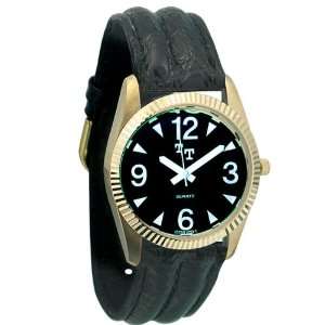  Tel Time Low Vision Watch Mens with Leather Band Health 