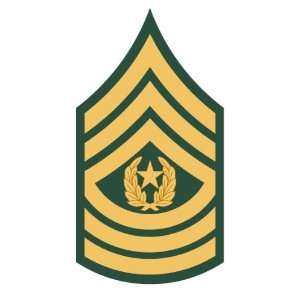  U.S. Army command sergeant major rank insignia sticker 
