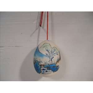    Asian Chinese Painted Egg w/string for hanging 