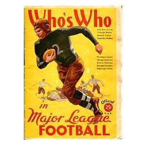  1935 Whos Who in Major League Football Unsigned Magazine 
