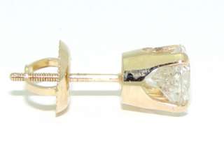 Fine Quality 14kt Gold .75ct 3/4ct Diamond Single Stud Earring  