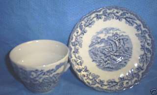 Fox Hunt Hunting Cup and Saucer Royal Wessex Blueware  