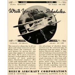   Corporation Wichita Airplane   Original Print Ad