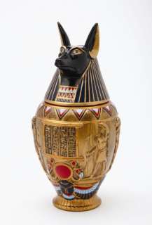 Duamutef Canopic Jar Container Ceramic Figurine Statue Egyptian Horus 