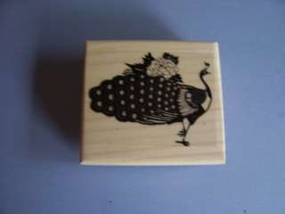 ABRACADABRA RUBBER STAMPS PEACOCK WITH FLOWERS STAMP  