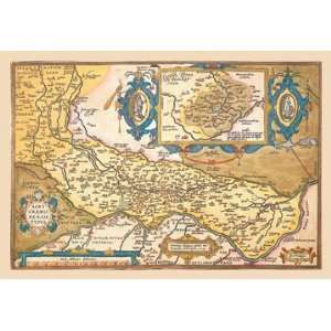  Map of Middle East 24x36 Giclee