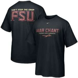 Nike Florida State Seminoles (FSU) Black War Chant Blackout T shirt