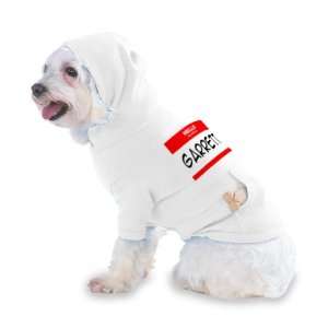  HELLO my name is GARRETT Hooded T Shirt for Dog or Cat X 