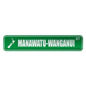   MANAWATU WANGANUI ST  STREET SIGN CITY NEW ZEALAND 