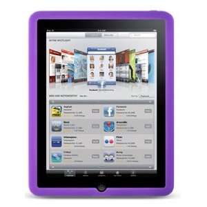  Silicone Skin Purple Case for Apple iPad + Stereo 