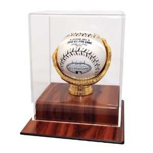  Wood Finished Acrylic Base Baseball Display Case Sports 