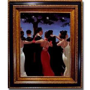  The Waltzers by Jack Vettriano Black Gold Framed Canvas 