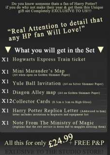   Collectables, Hogwarts Maps, Harry potter Acceptance Letters Etc