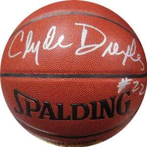  Clyde Drexler Signed Basketball   Indoor Outdoor Sports 