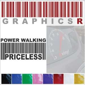  Decal Graphic   Barcode UPC Priceless Power Walking Walk Walker 