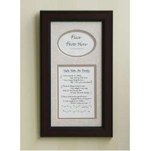  Walk with Me Daddy Picture Frame 7x14 Dad Gift