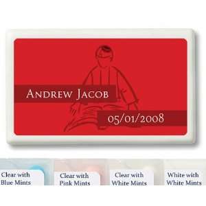  Favors Red Bar Bat Mitzvah Design Personalized Mint Container Favors 