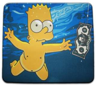 The Simpsons Bart Mouse Pad Nirvana Nevermind Krusty  