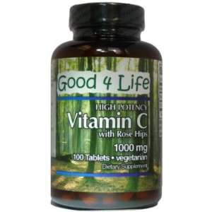  Vitamin C 1,000mg with Rose Hips (100 Vegetarian Tablets 