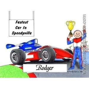 Personalized Name Print   Race Car Driver   Indy   Male or 