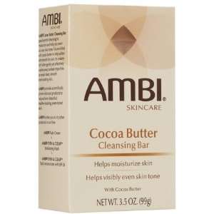 Ambi Skin Care Cleansing Bar, Cocoa Butter, 3.5 oz, 3 ct (Quantity of 