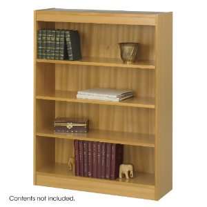 Safco Products   4 Shelf Square Edge Veneer Bookcase   1503LO   Color 
