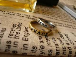 HOPE LOVE LUCK PEACE Free Belief Wisdom Courage Ring set.  