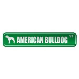 AMERICAN BULLDOG ST  STREET SIGN DOG