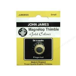  John James Magnetop Thimble Gold Small Gold (5 Pack) Pet 