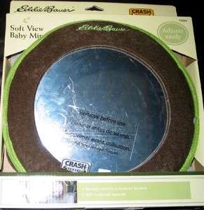   Green Baby Soft View Mirror Auto Car Large Round Adjusts NEW  