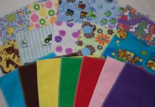 10 Reusable cloth baby wipes/washcloths  