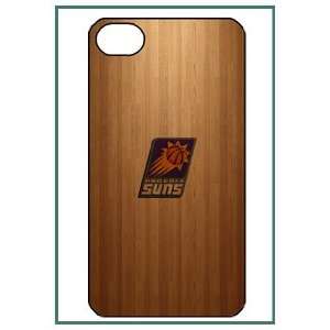 Phoenix Suns NBA Team Logo Wood Floor Pattern iPhone 4 iPhone4 Black 