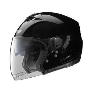  Nolan N43E N COM Solid Helmet, Black, Primary Color Black, Helmet 
