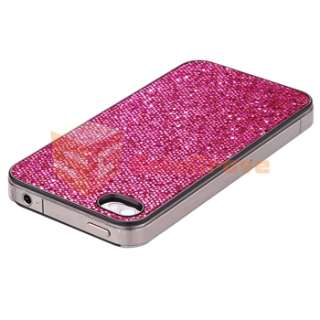 Pink Glitter Case+Privacy Protector for iPhone 4 4G HD  