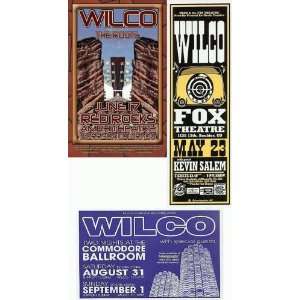  Wilco Original 3 Piece Concert Poster Collection LOT