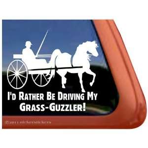  Grass Guzzler Horse Driving Horse Trailer Vinyl Window 
