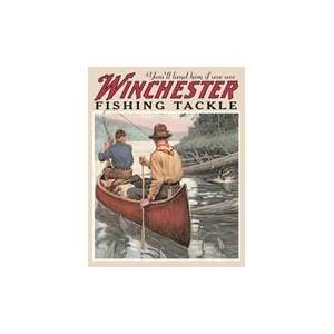  Winchester Fishing Tackle Metal Sign 