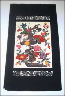 Unhemmed Original Batik Tapestry Wall Hanging  