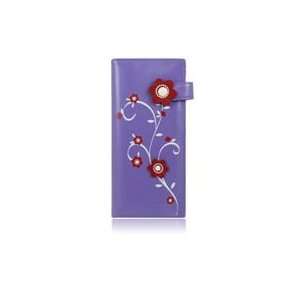  ESPE Floral Purple Large Long Clutch Wallet Coin Card 