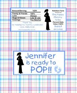 24 Personalized Baby Shower Popcorn Wrappers  