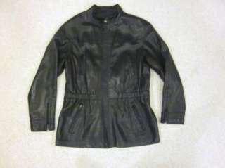   CUSTOM MADE BLack Soft Leather Jacket Made in Paris Size Large  