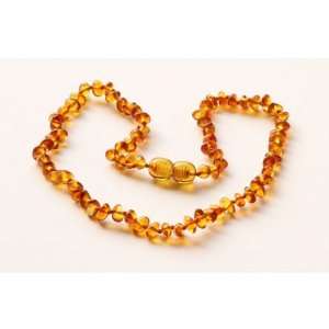 Bouncy Baby BoutiqueTM Baltic Amber Teething Necklace   Baroque Honey