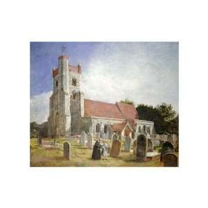  Old Church Ewell by William Holman Hunt. size 14 inches 