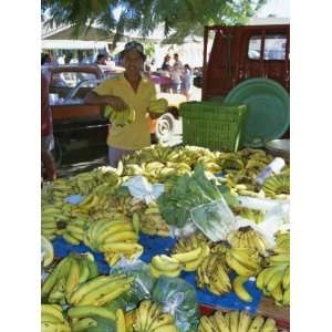  Bananas for Sale, Local Market, Avarua, Rarotonga, Cook Islands 