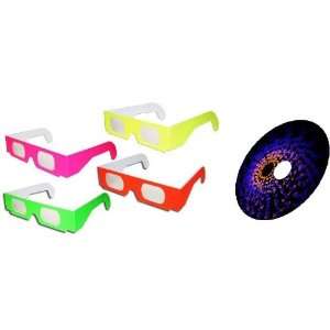   Diffraction Glasses [4 pair] with VIRTUAL FIREWORKS DVD Toys & Games
