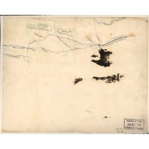    1861 Civil War map of Roads, Virginia, Highland