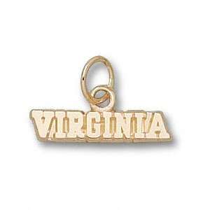 Virginia Cavaliers 14K Gold VIRGINIA 1/8 Pendant  